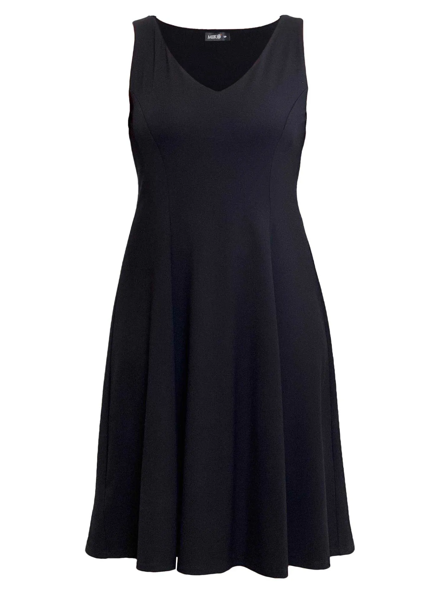 Niah reversible neckline knee length flounce dress - FINAL SALE