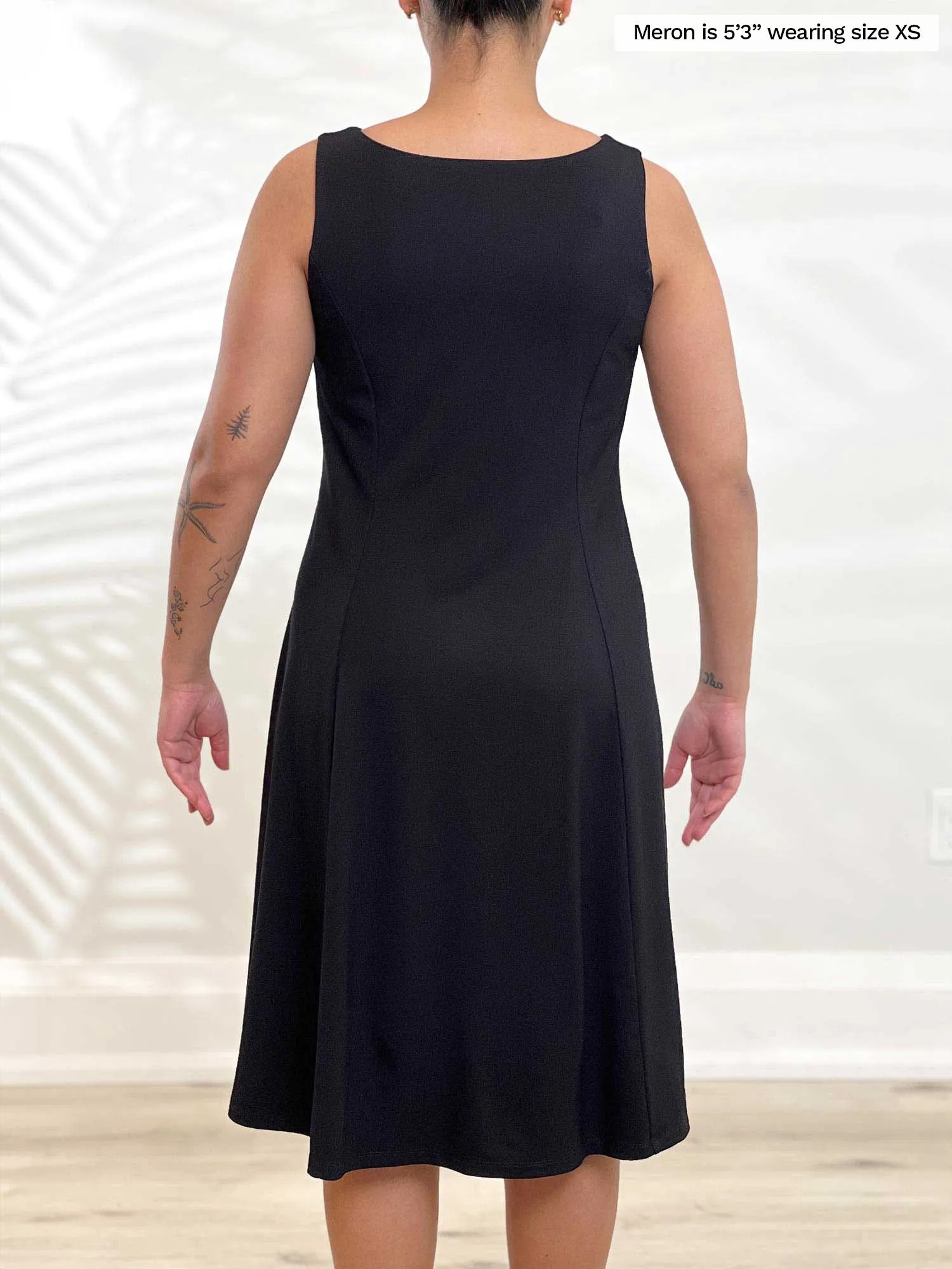 Niah reversible neckline knee length flounce dress - FINAL SALE