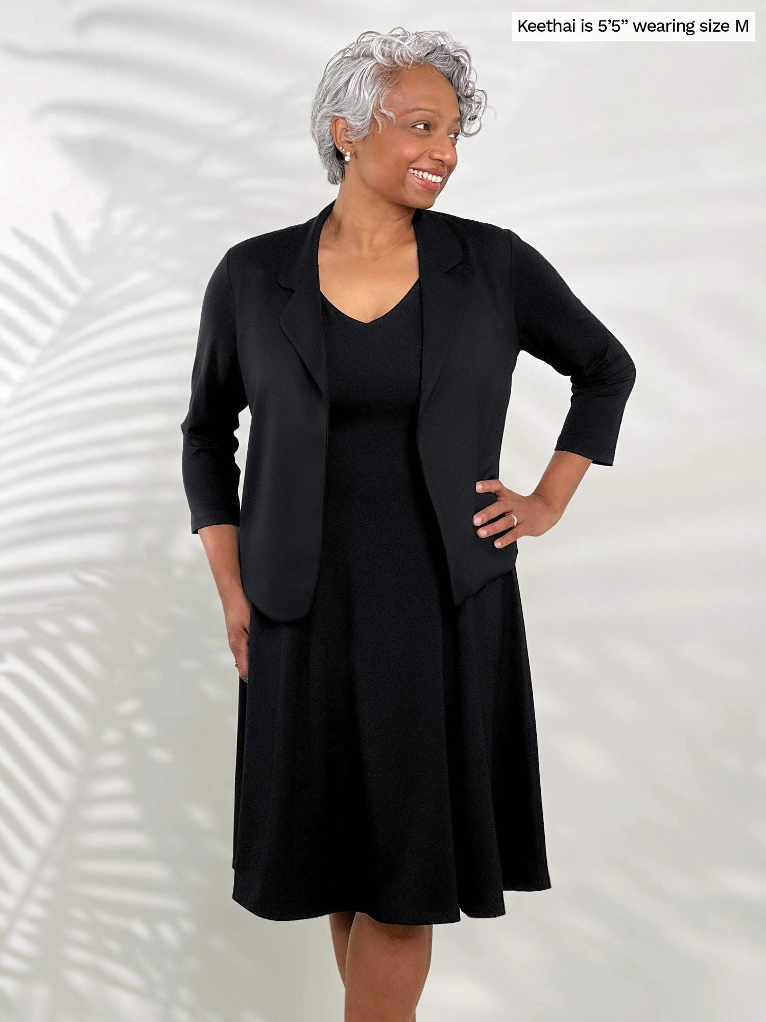 Niah reversible neckline knee length flounce dress - FINAL SALE