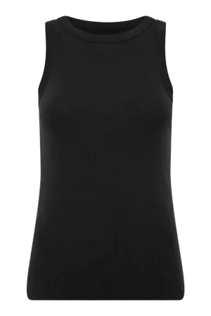 Organic Cotton Bateau Tank - Black