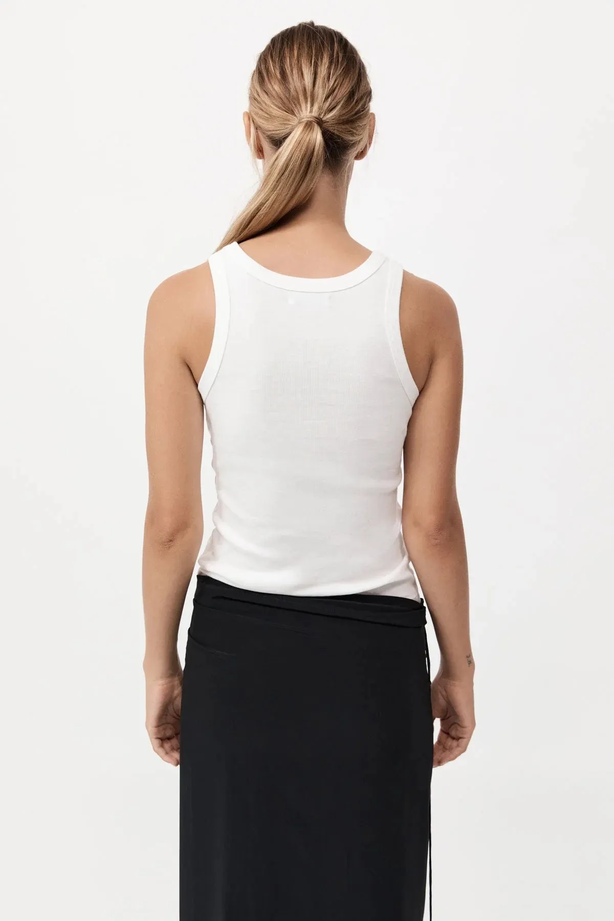 Organic Cotton Bateau Tank - White