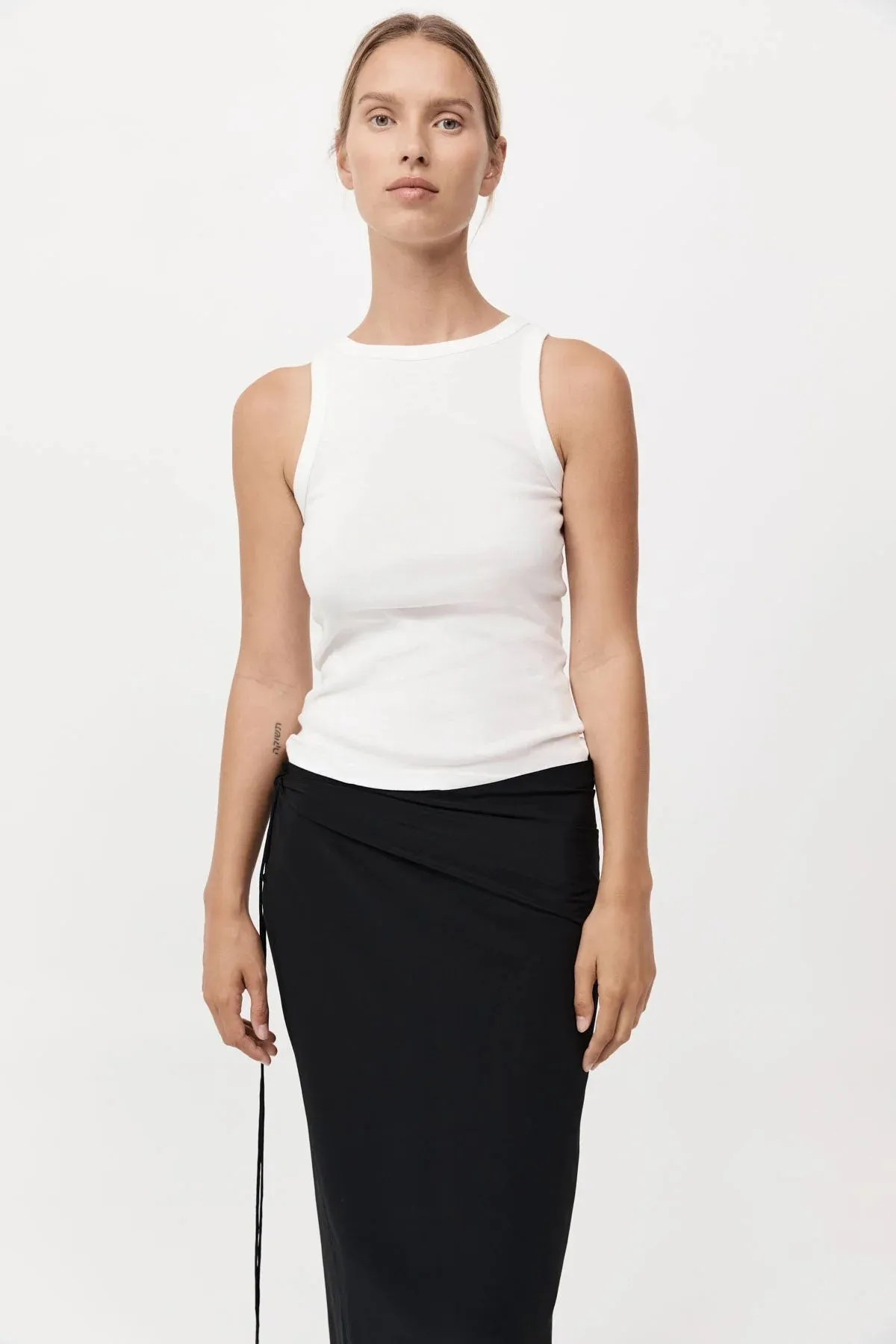 Organic Cotton Bateau Tank - White
