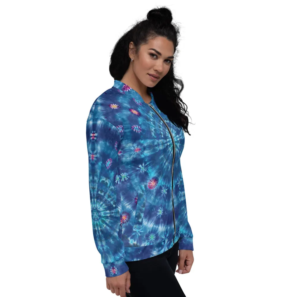 'Out of the Blue' Unisex Bomber Jacket (Polyester)