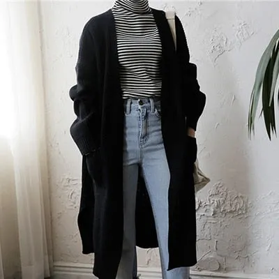 Oversized Sweater Fashion Long Cardigan Women 2018 Fashion Harajuku Loose