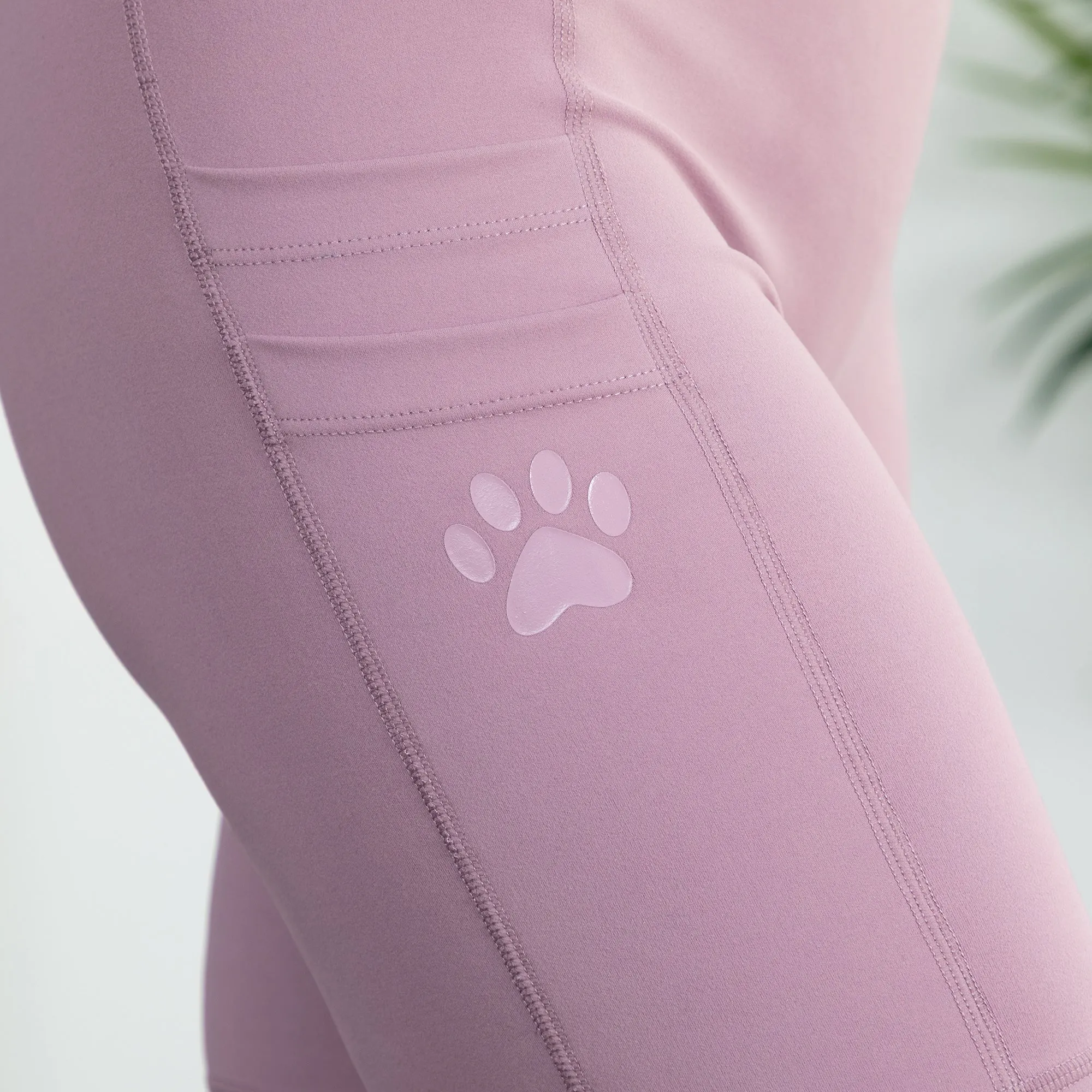 Paw Print High Rise Shorts with Pockets
