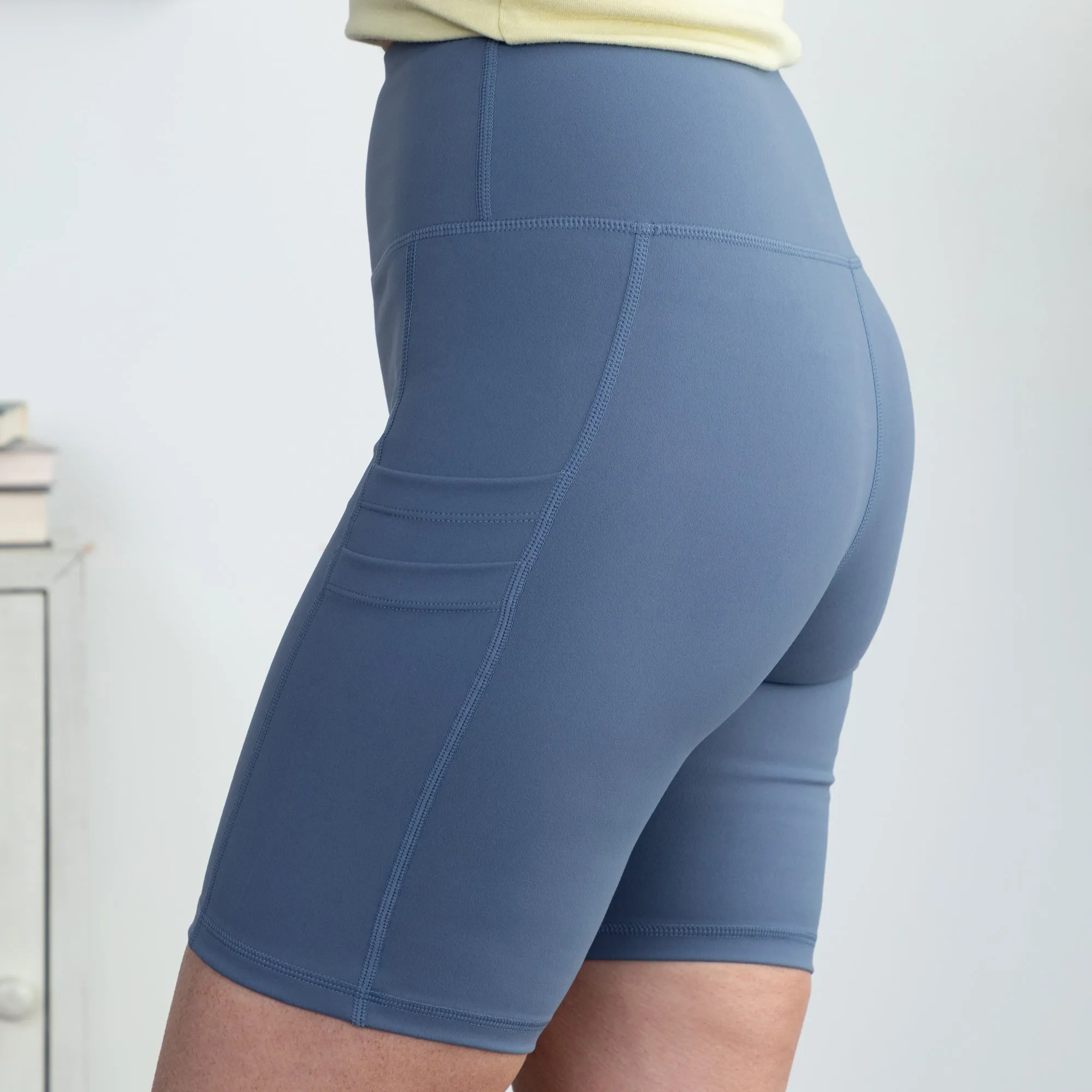 Paw Print High Rise Shorts with Pockets