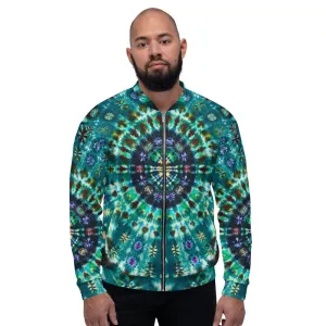 'Peacock Throne' Unisex Bomber Jacket (Polyester)
