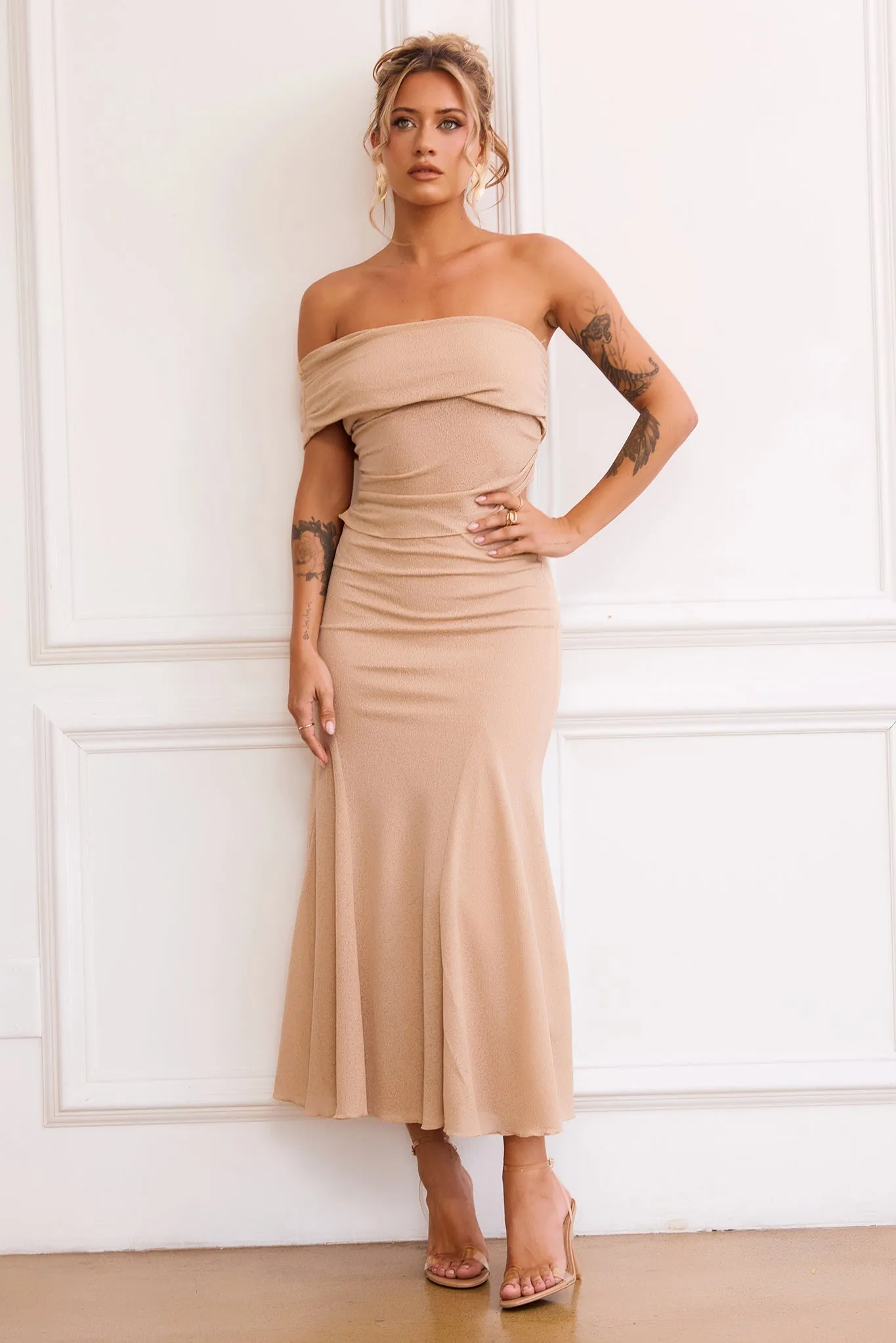 Picture Perfect Maxi Skirt - Tan