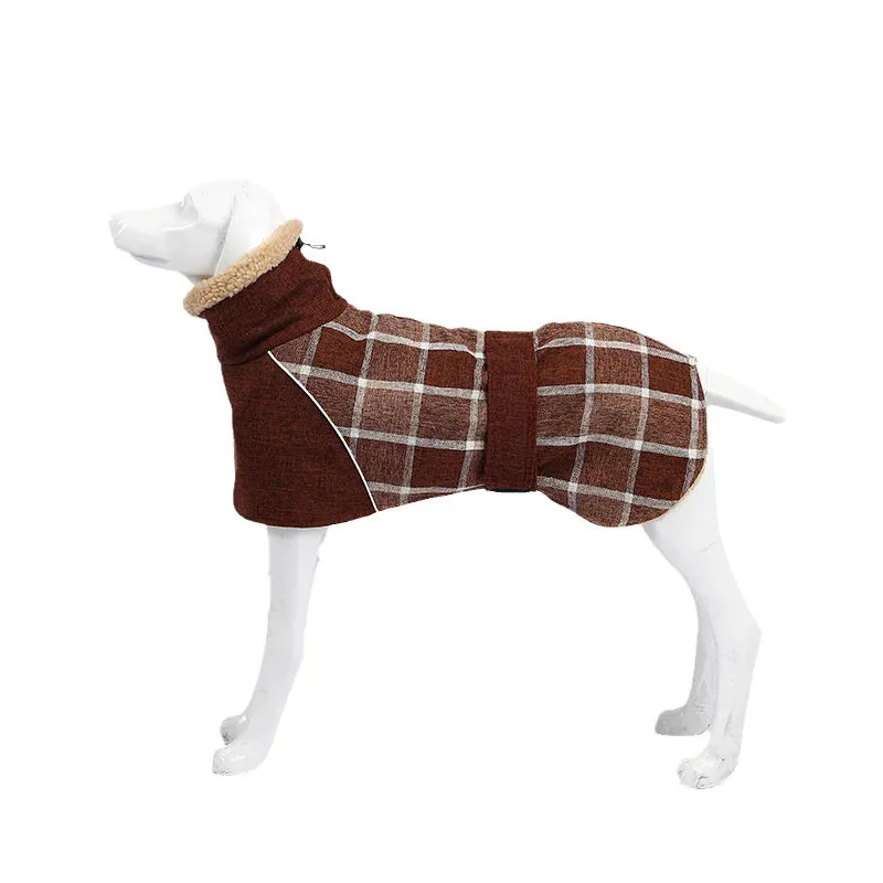 PlaidPaws™ Fleece Winter Jacket with Belt