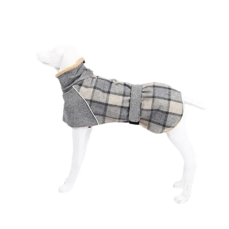 PlaidPaws™ Fleece Winter Jacket with Belt