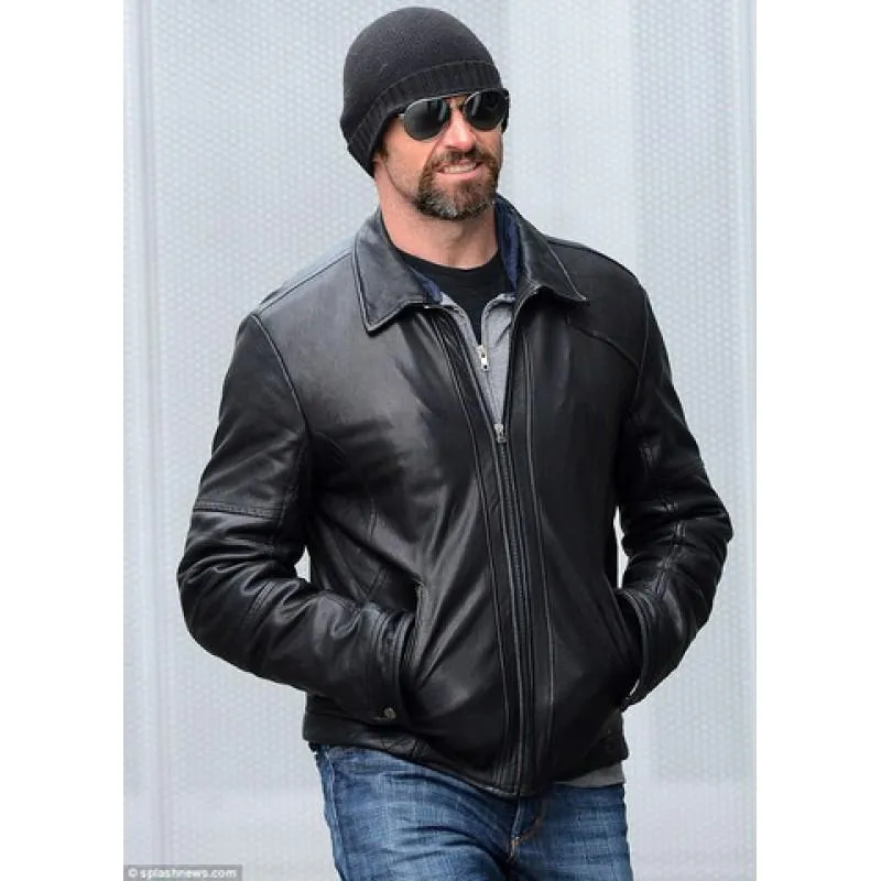 PREMIUM LEATHER JACKET WORN BY HUGH JACKMAN | HUGH JACKMAN PREMIUM LEATHER JACKET