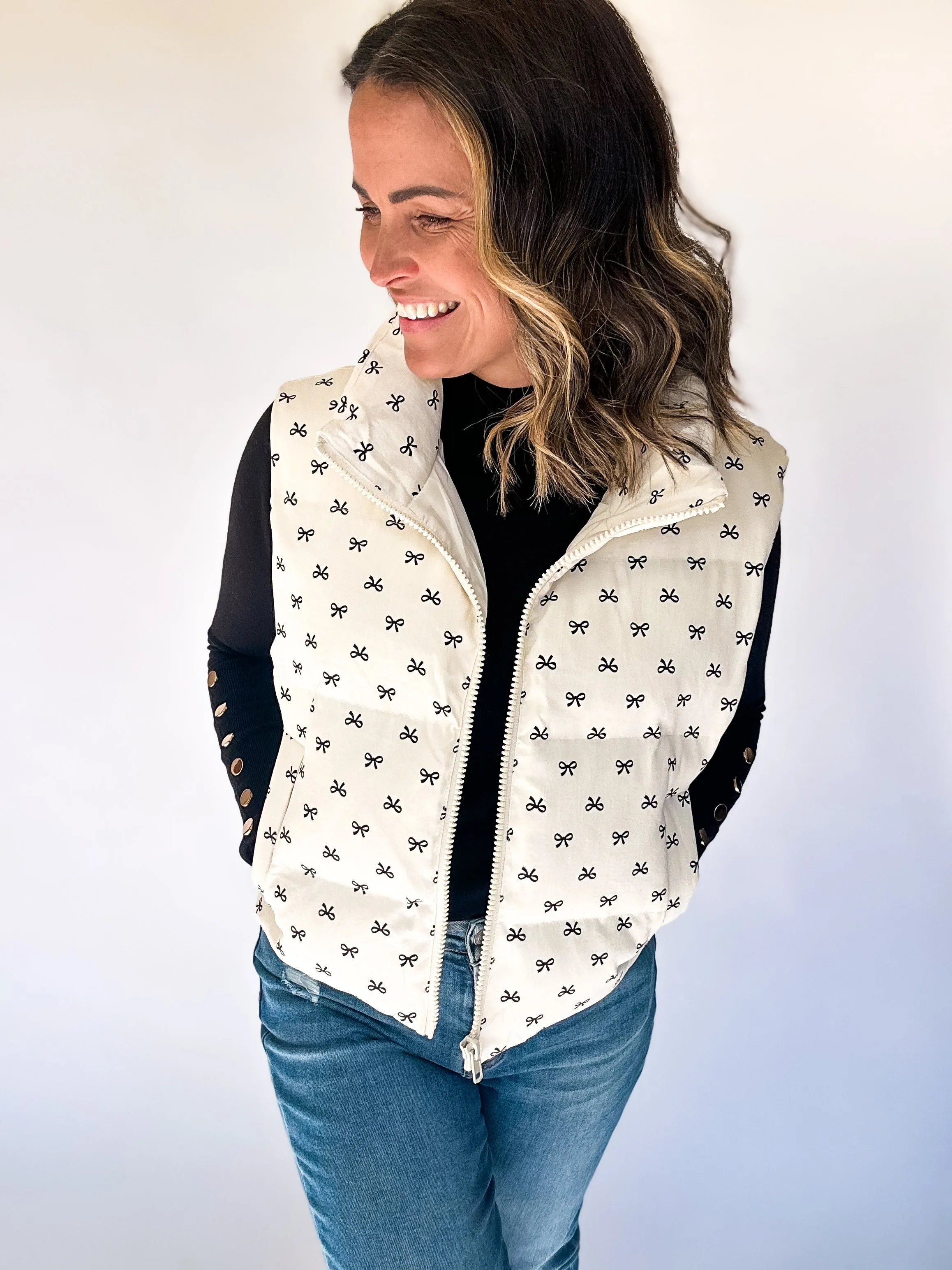 Pretty in Bows Puffer Vest