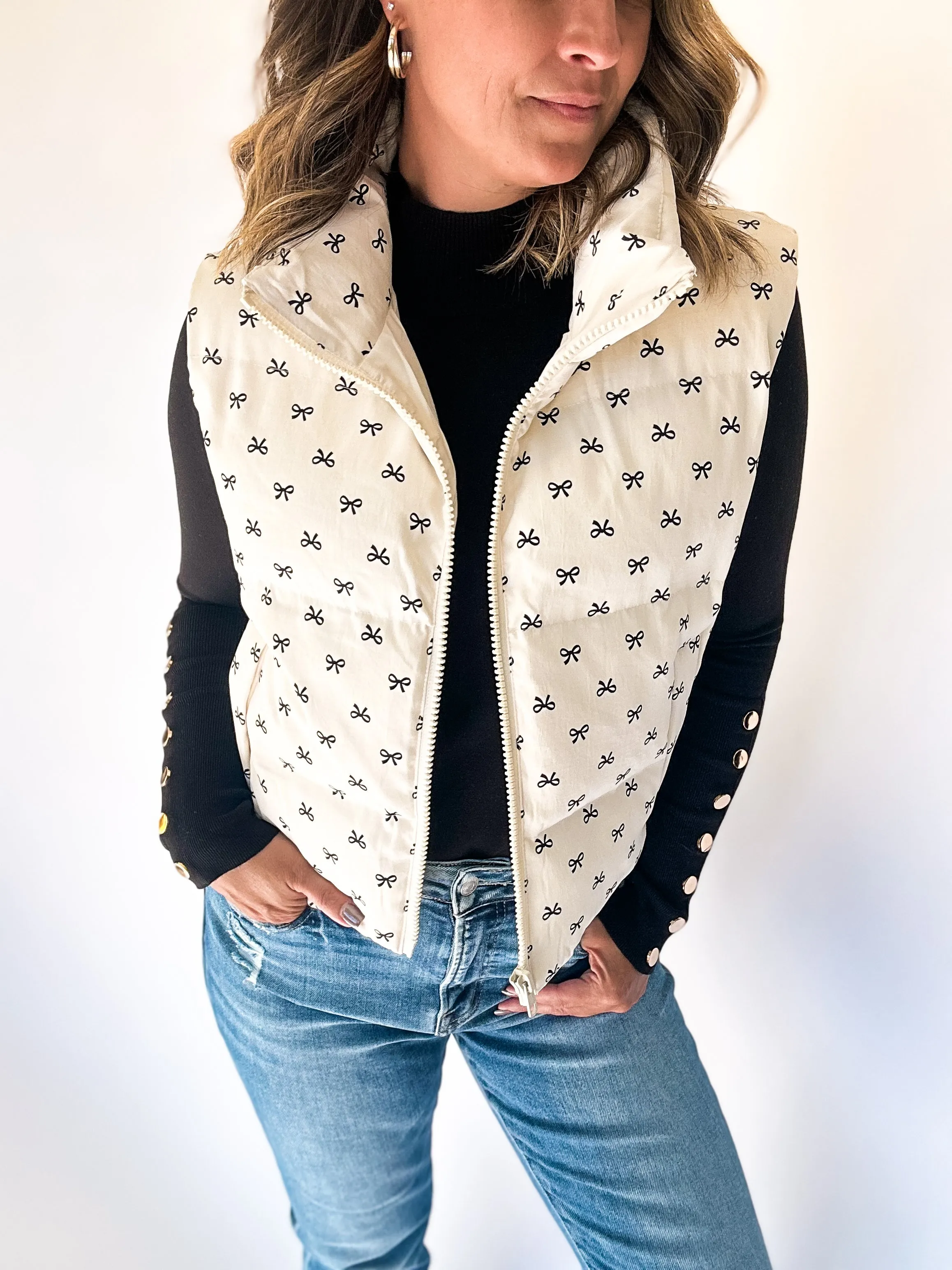 Pretty in Bows Puffer Vest