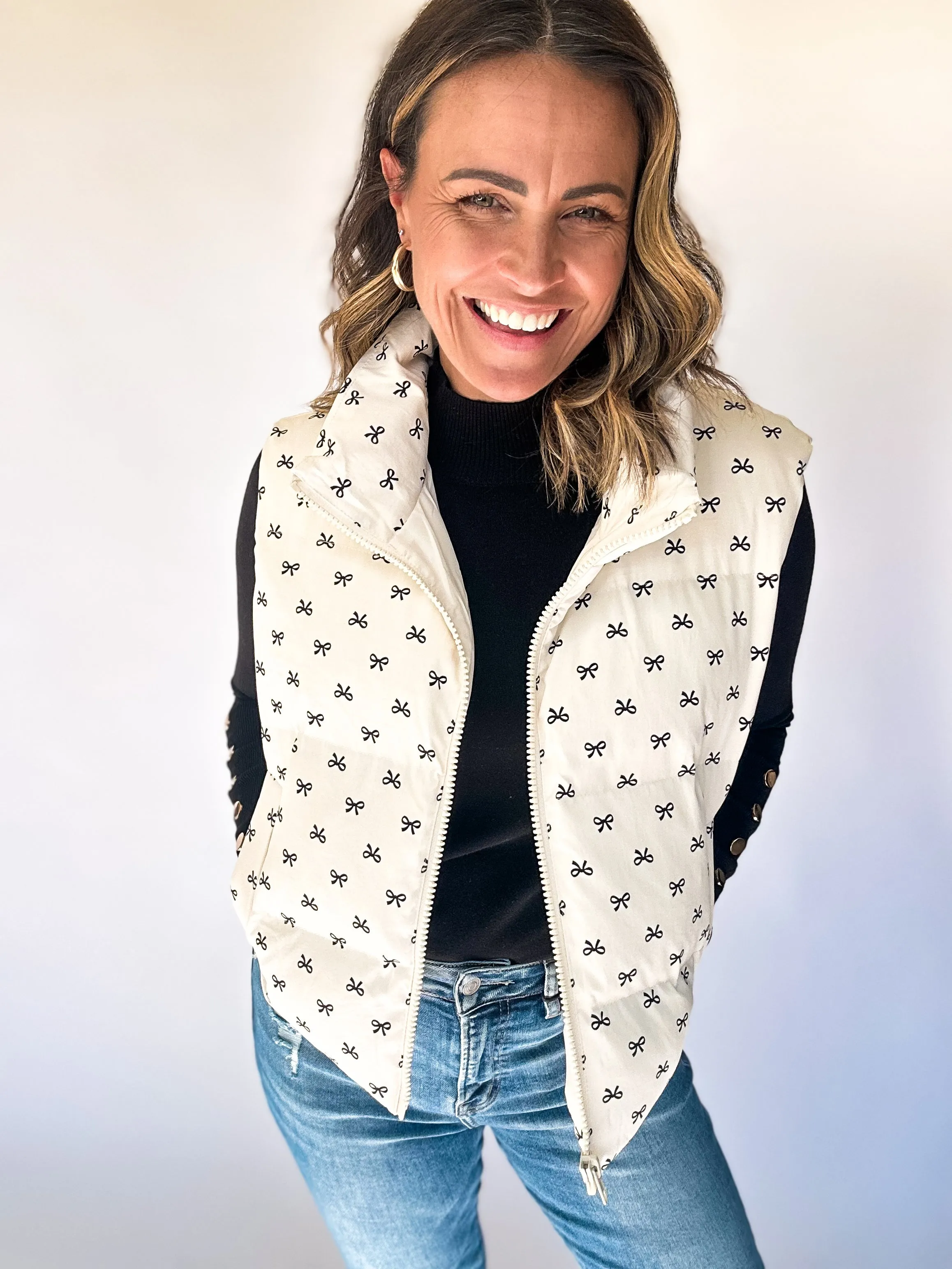Pretty in Bows Puffer Vest