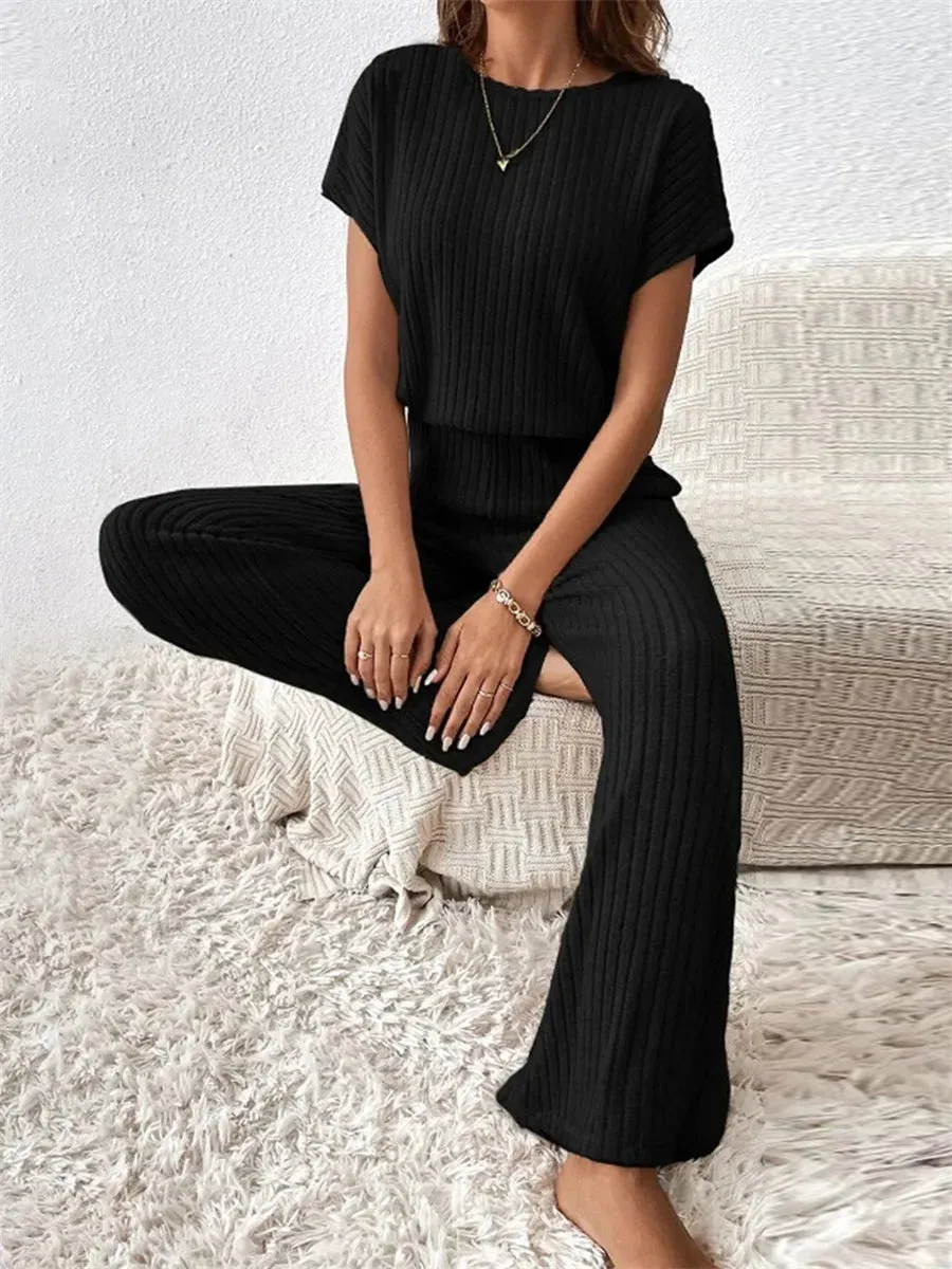 Ribbed Knit Loungewear Set | LILA