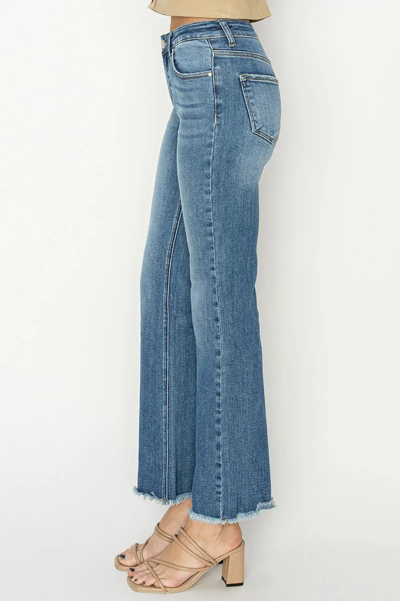 Risen MR Ankle Bootcut Fray Hem Jeans