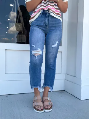 Risen Rowan Frayed Flare Jean