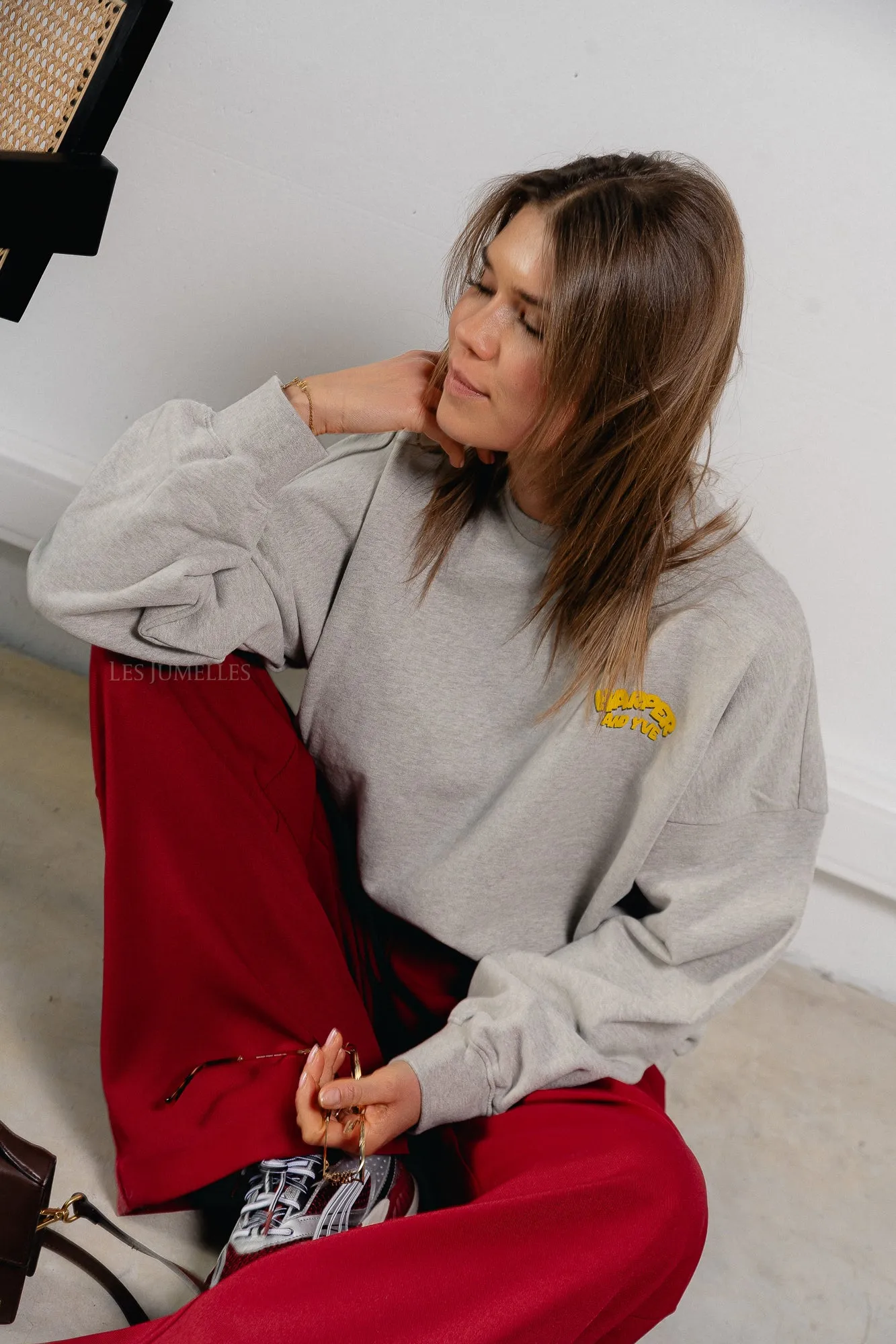 Rollthedice sweater grey melange