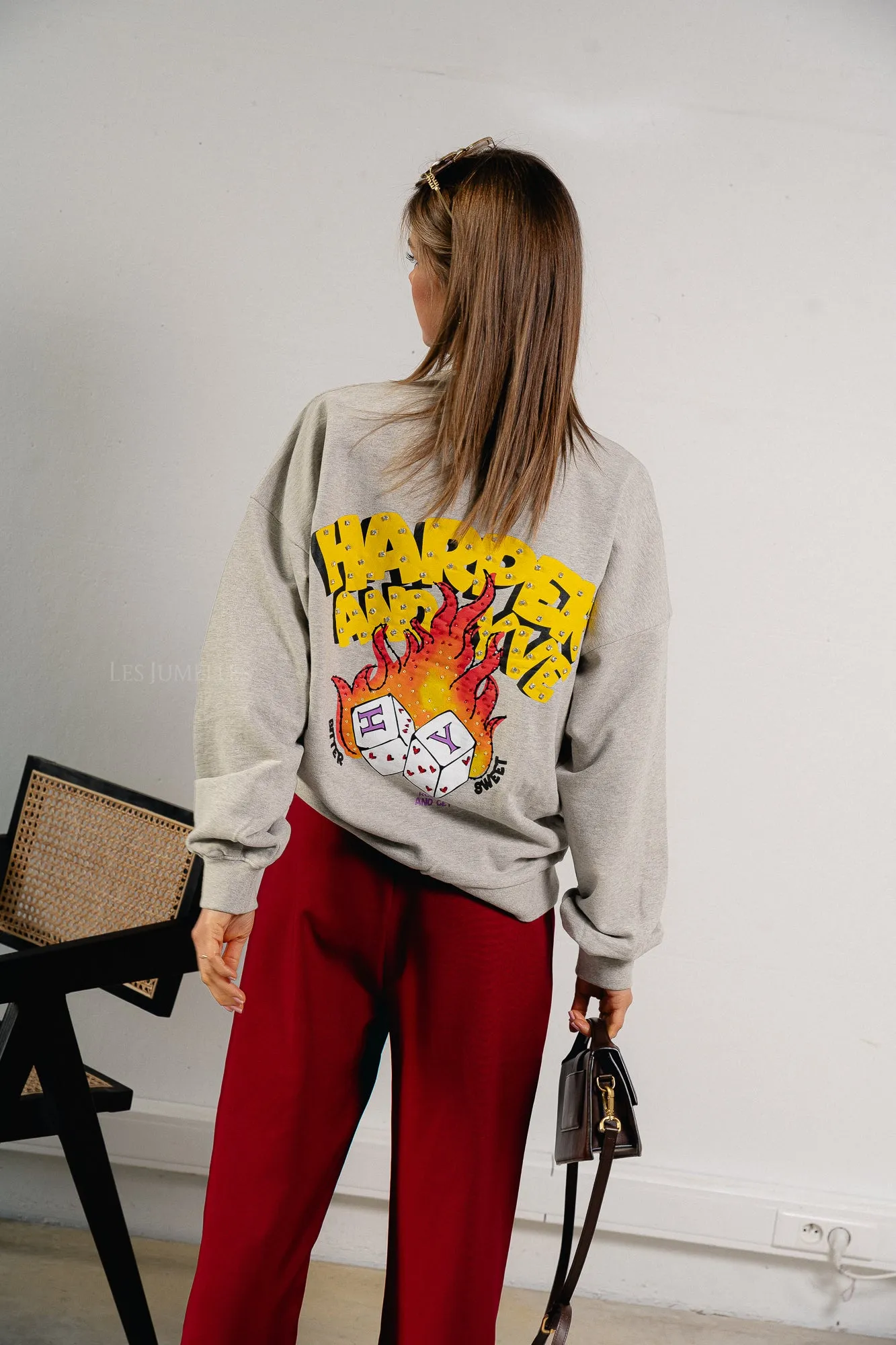 Rollthedice sweater grey melange