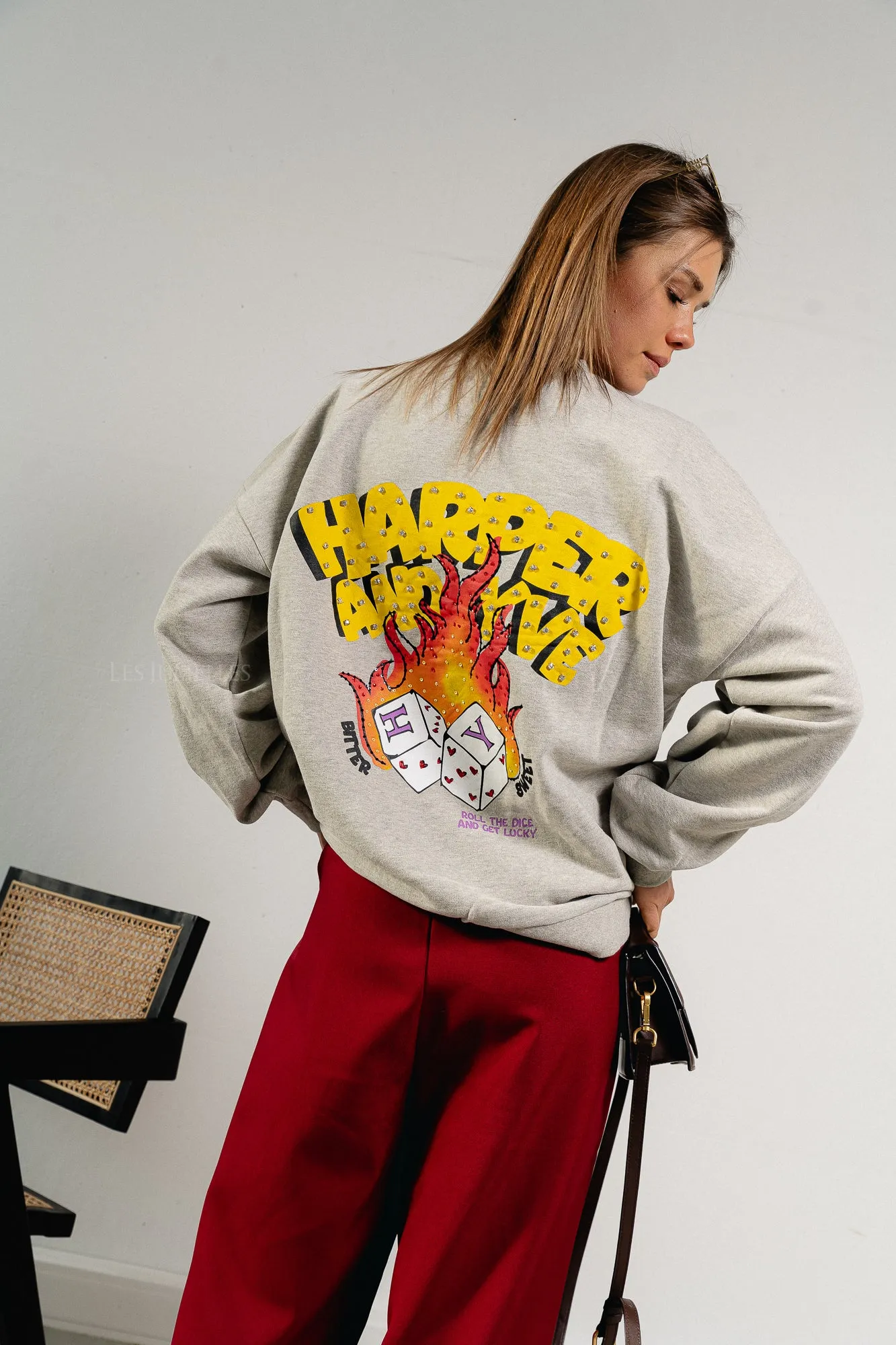 Rollthedice sweater grey melange