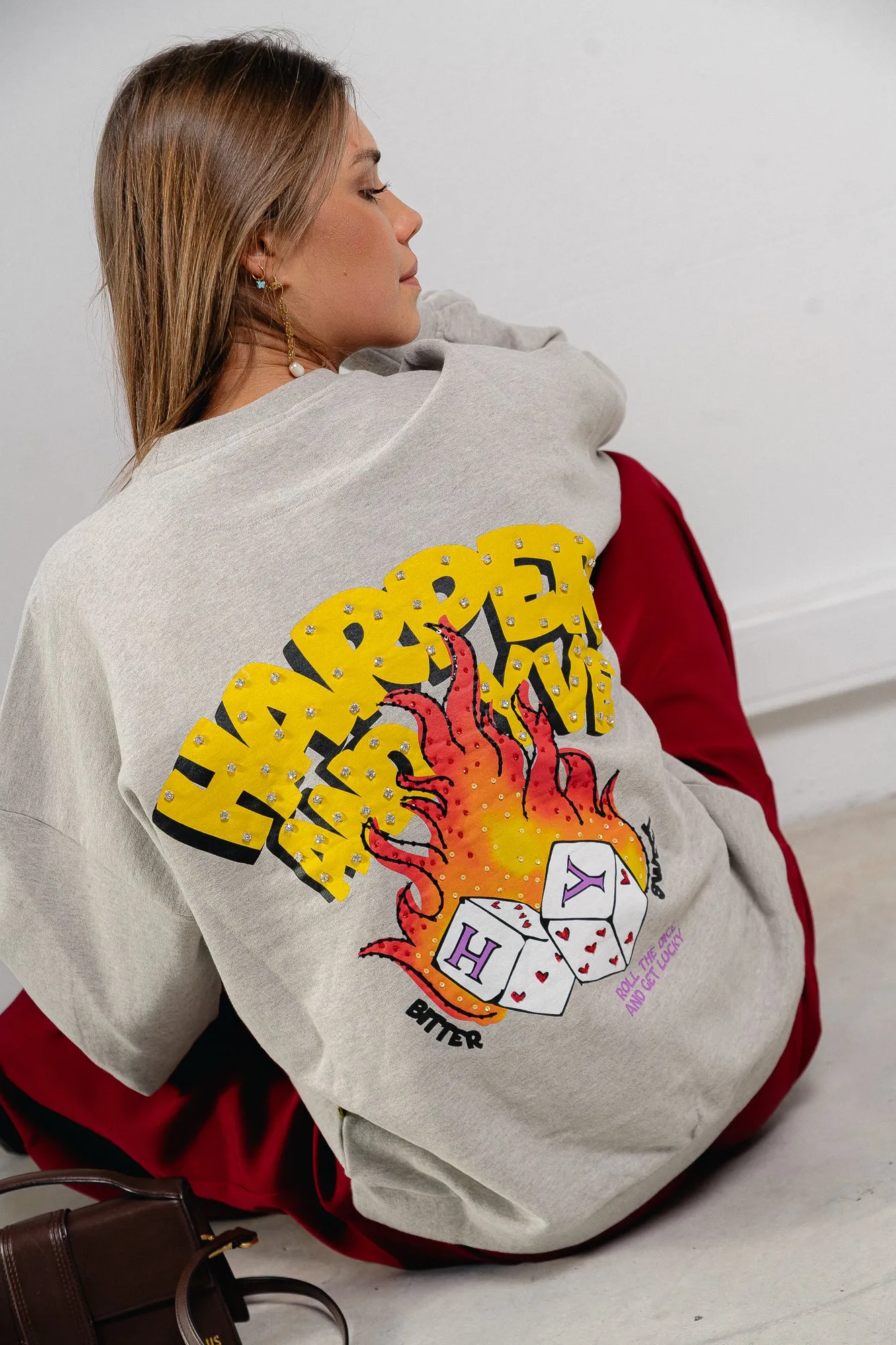 Rollthedice sweater grey melange