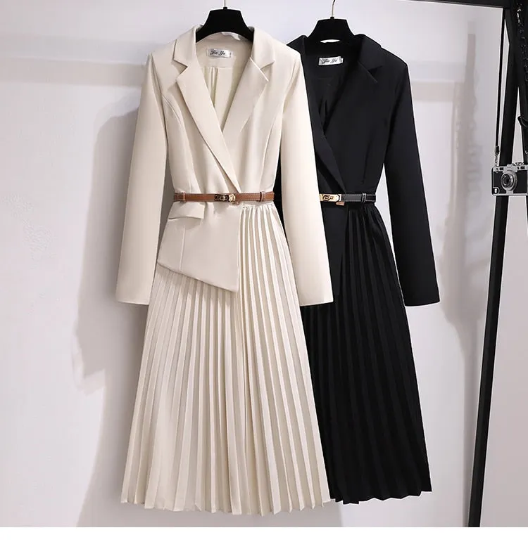 Runway  Long Dress Elegant Pleated Dress