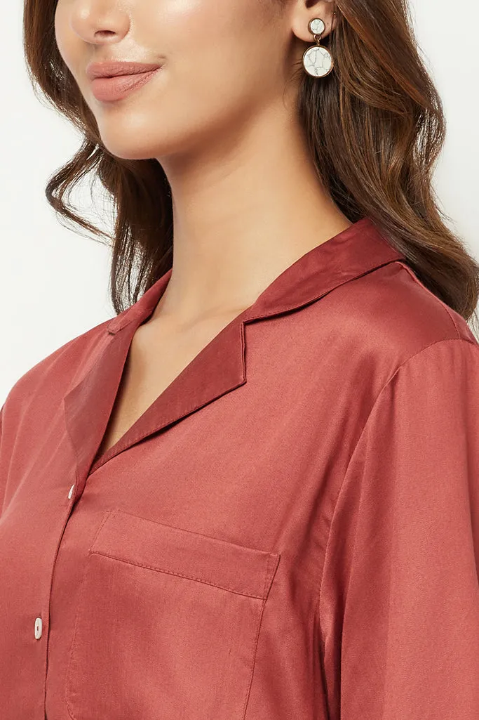 Rust Solid Loungewear