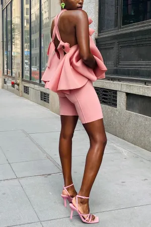 Signature Scuba Shorts Blush