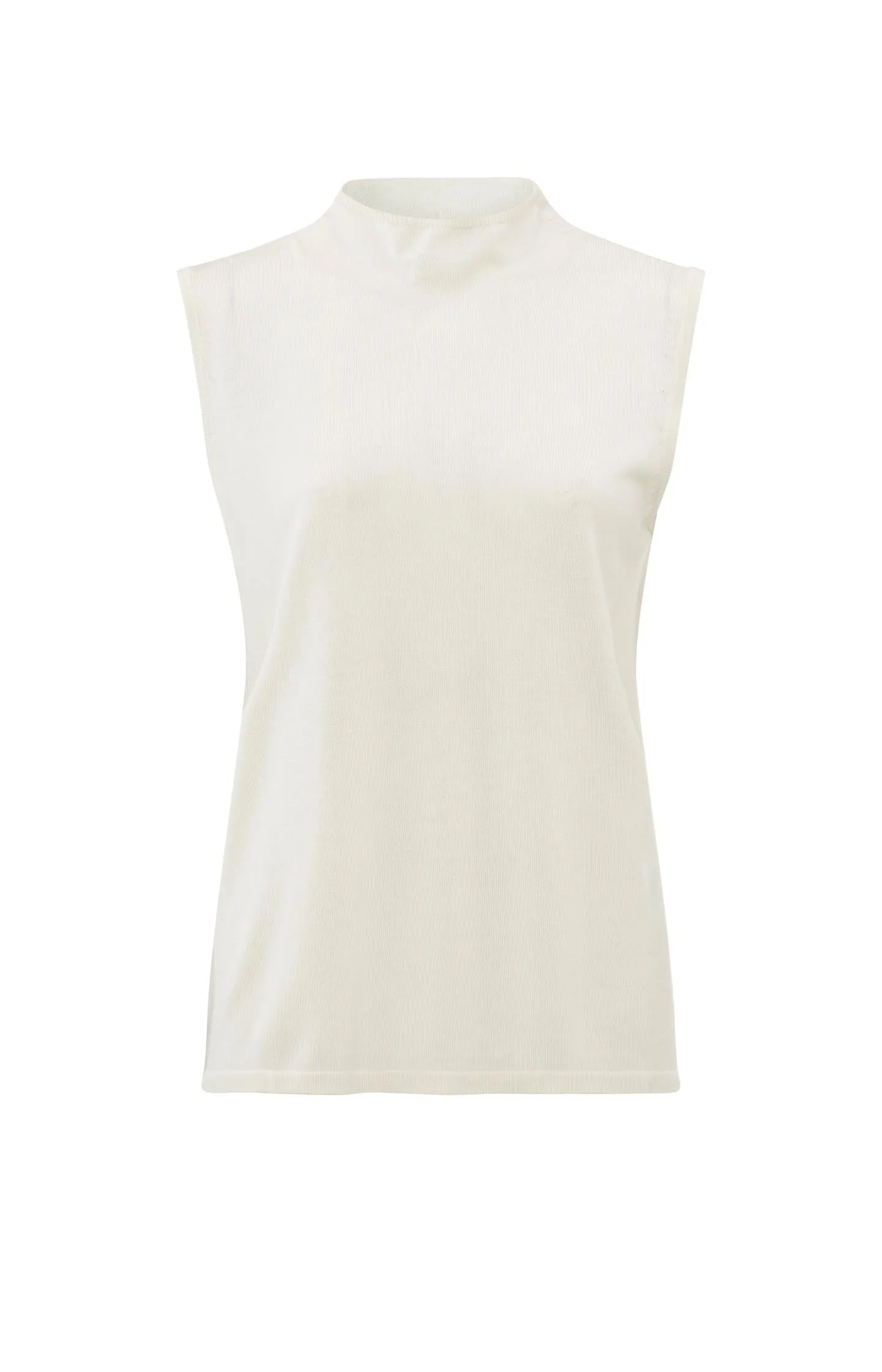 Sleeveless sweater with a high neck in a relaxed fit