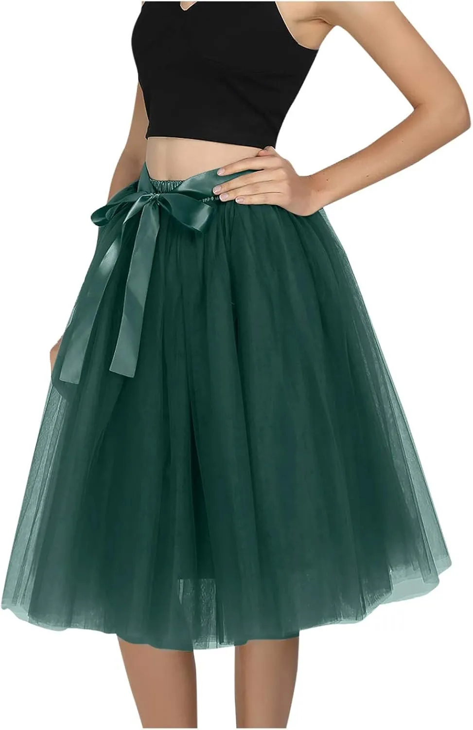 Table Skirt Casual Versatile Stretchy Women's Flared Skater A-line Skirt Mini Skirt Overall Dresses for Women