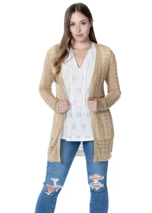 Tan Knitted Cardigan