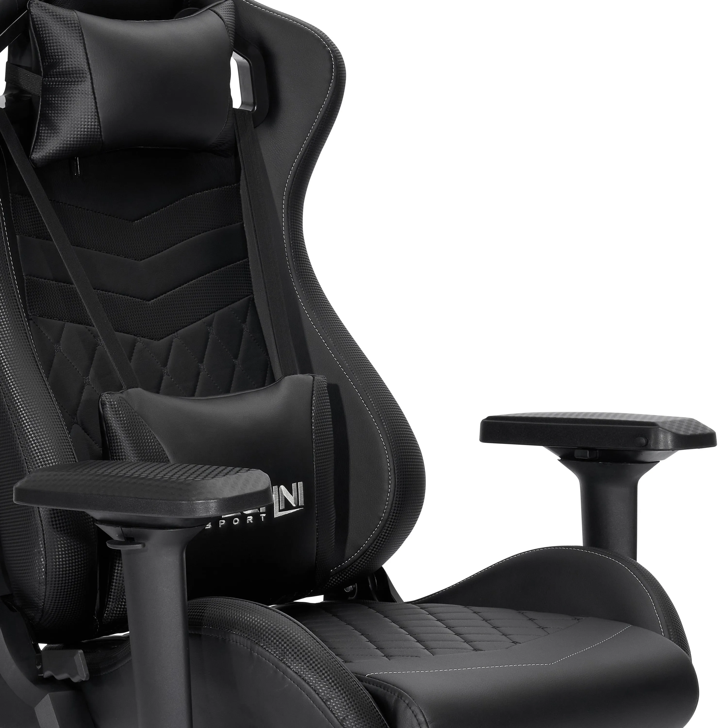 Techni Sport TS-83 Ergonomic High Back Racer Style PC Gaming Chair, Black PU Leather