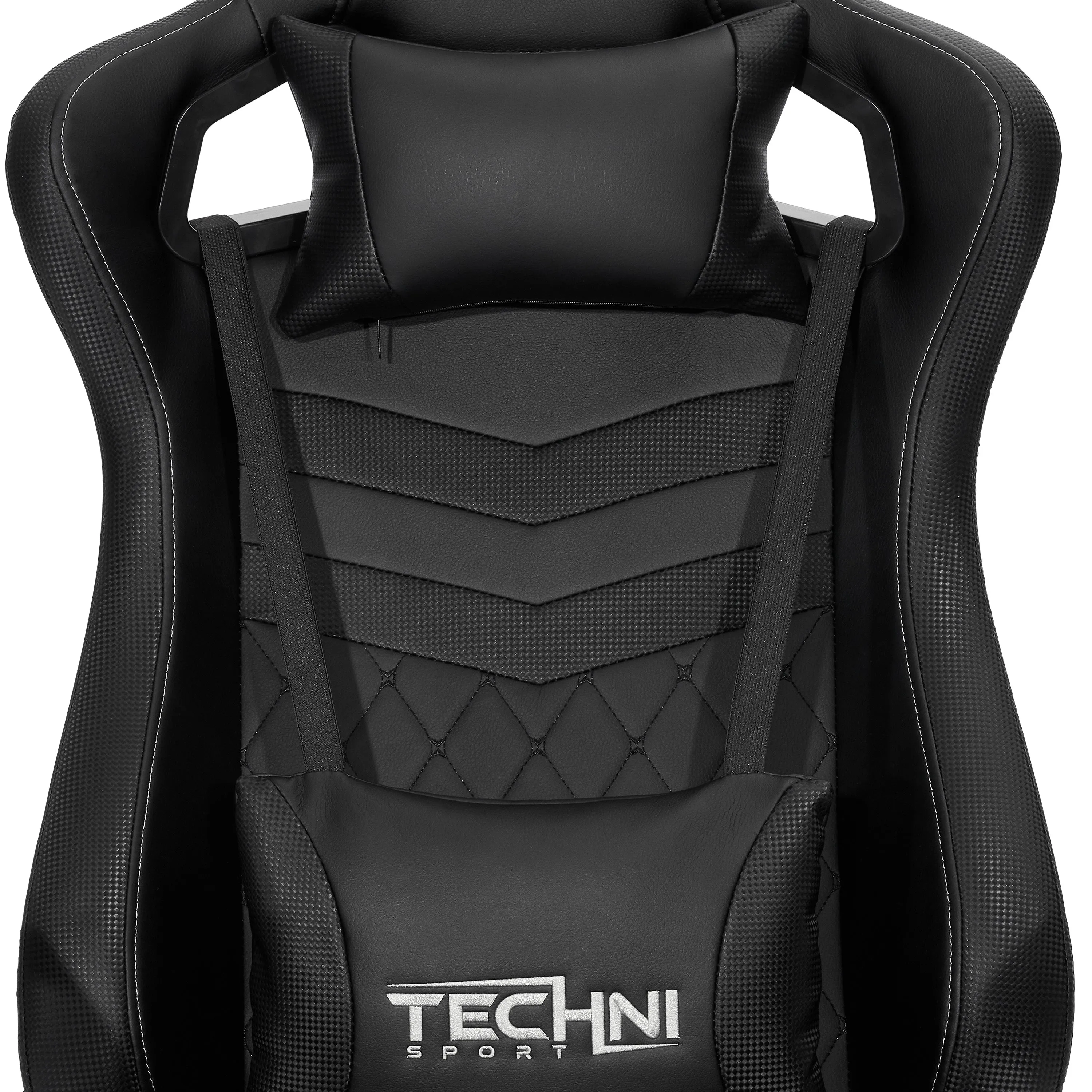 Techni Sport TS-83 Ergonomic High Back Racer Style PC Gaming Chair, Black PU Leather