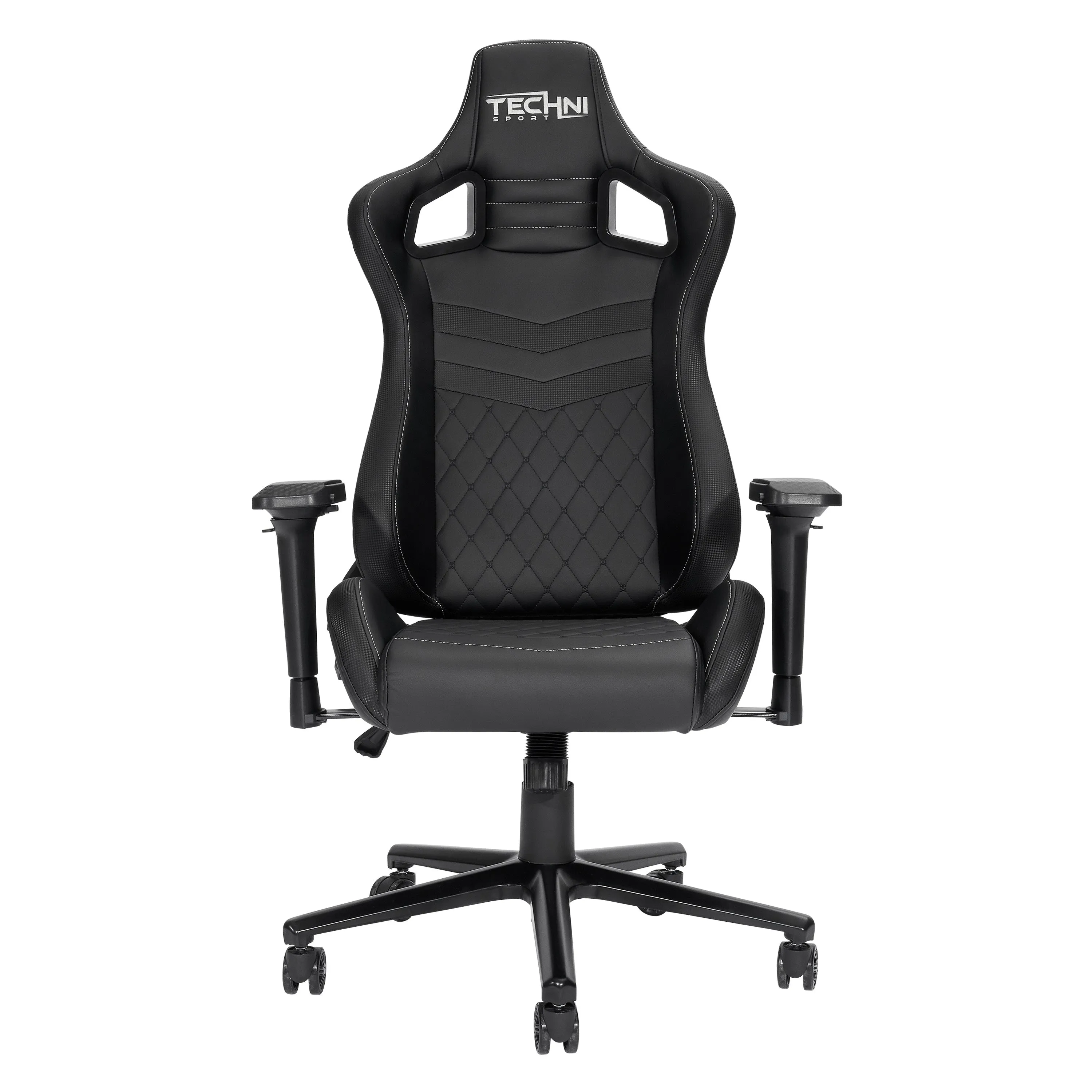 Techni Sport TS-83 Ergonomic High Back Racer Style PC Gaming Chair, Black PU Leather