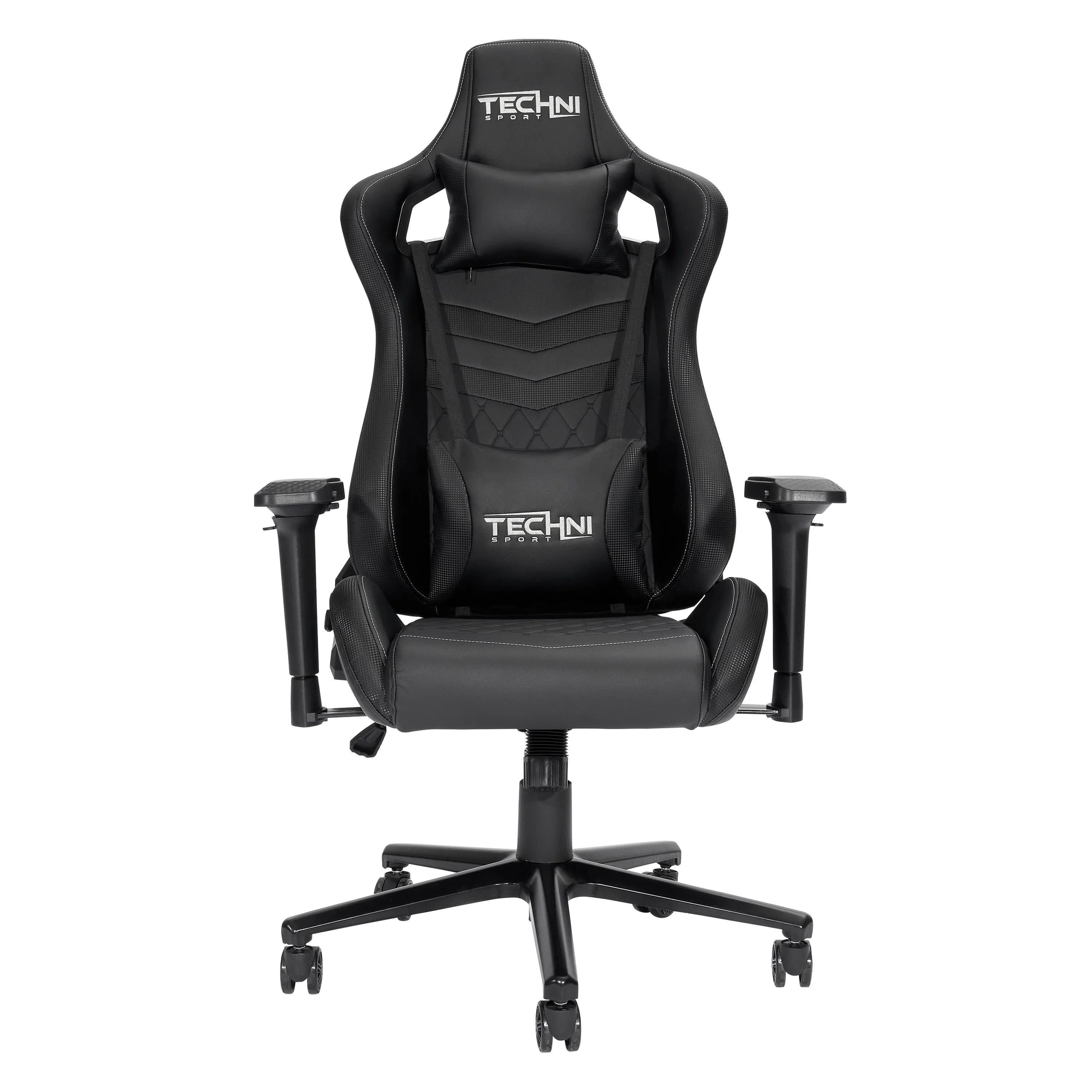 Techni Sport TS-83 Ergonomic High Back Racer Style PC Gaming Chair, Black PU Leather