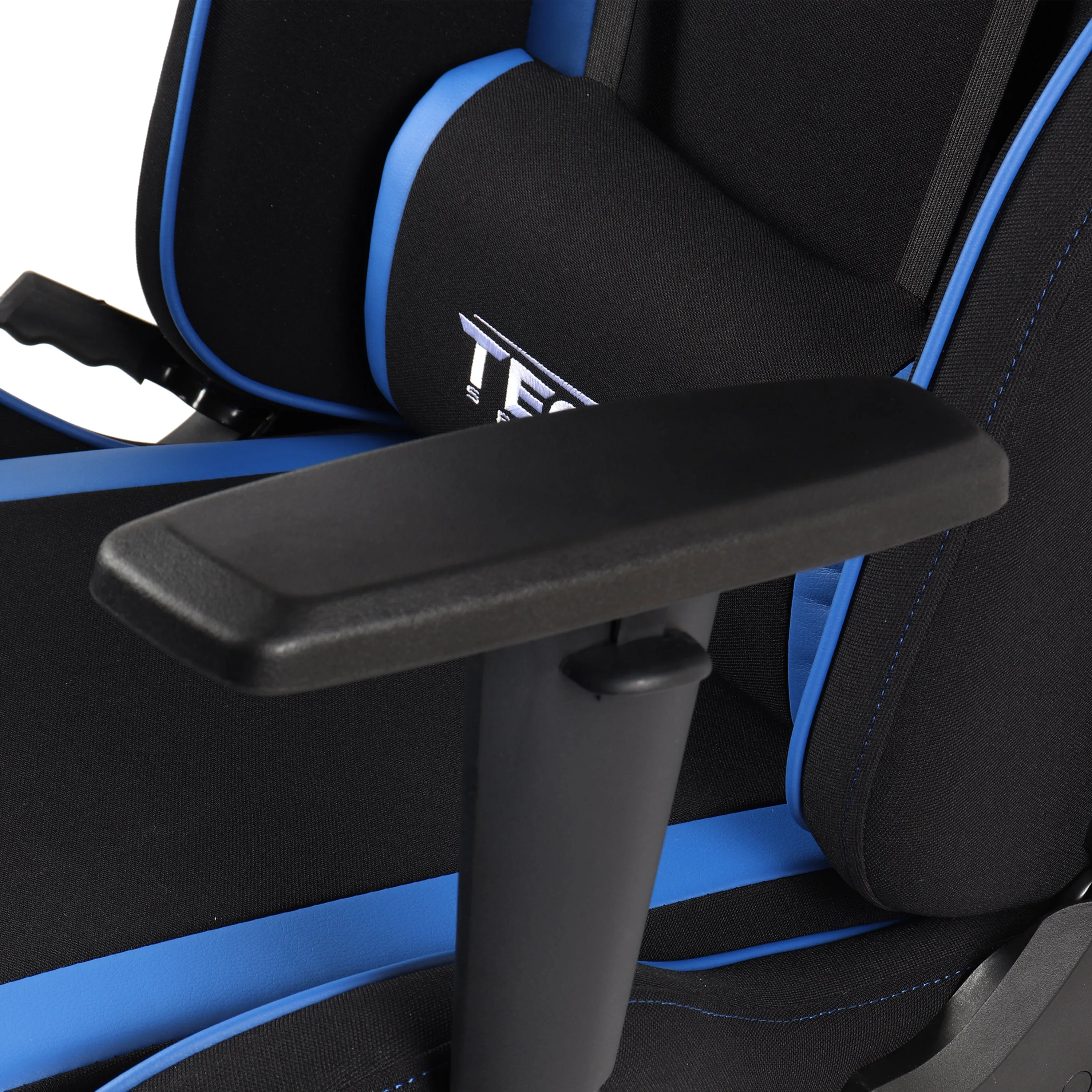 Techni Sport TSF-71 Fabric Office-PC Gaming Chair, Black and Blue PU Leather
