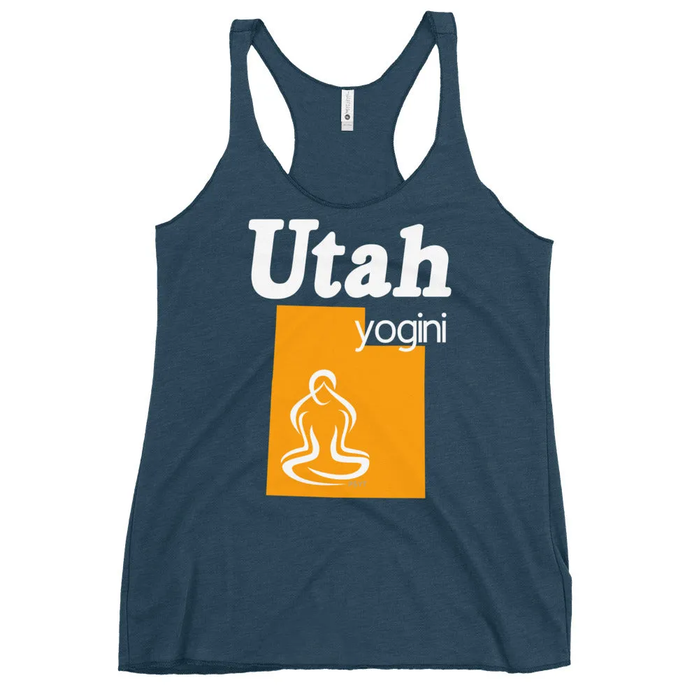 Utah Map Yogini Dark Color Tank Top