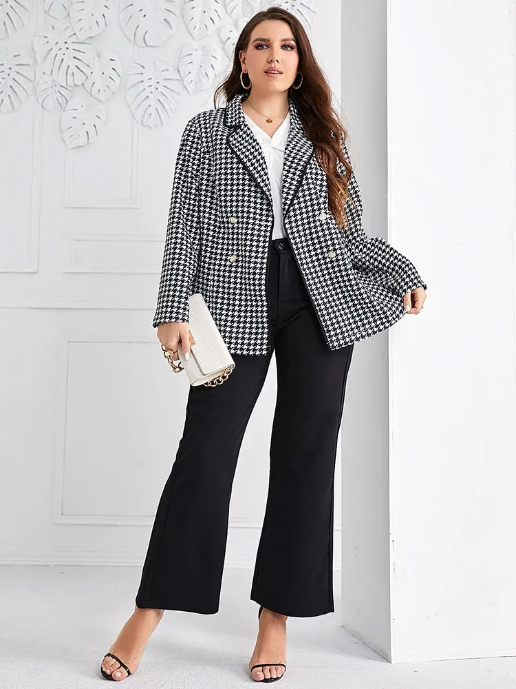 Vintage Print Button-Down Blazer