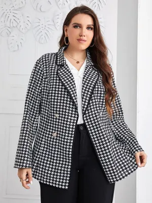 Vintage Print Button-Down Blazer