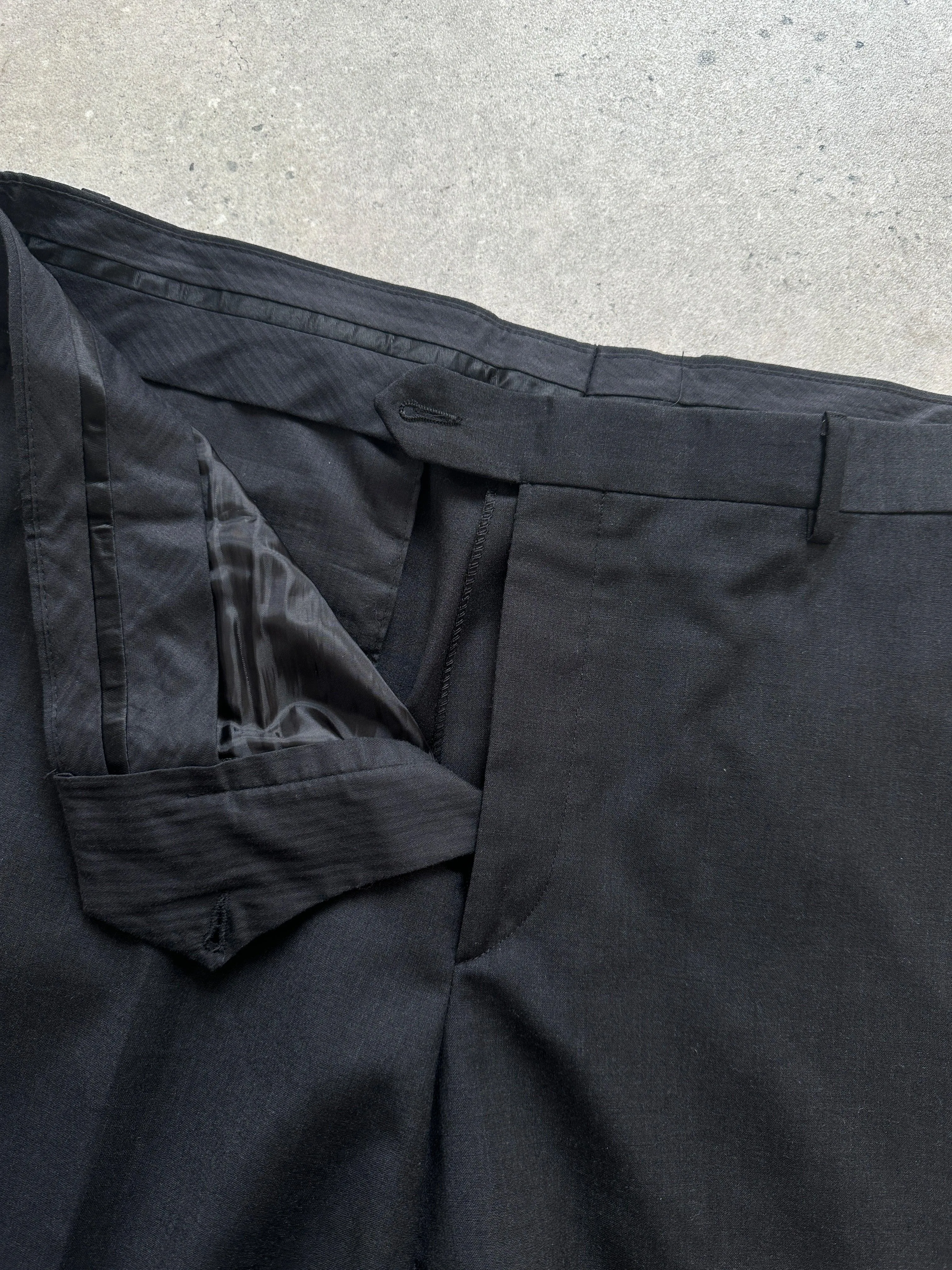 Vintage Wool Straight Leg Tailored Trousers - W34