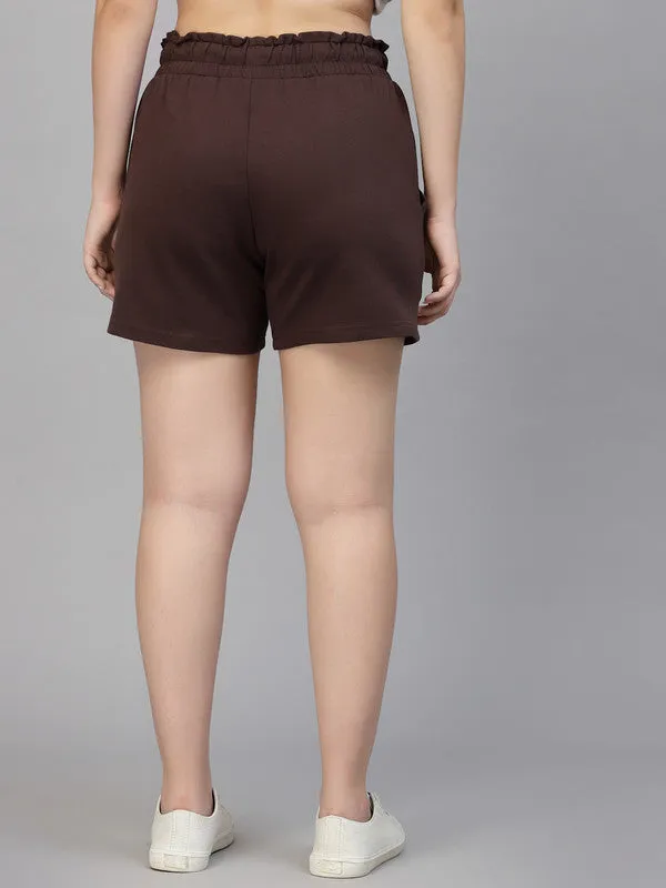 Women Brown Odor Free Shorts