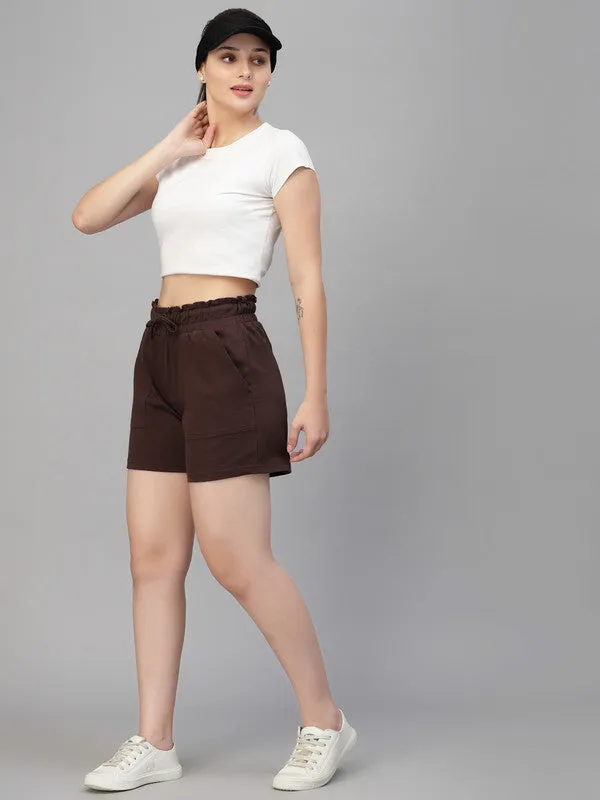 Women Brown Odor Free Shorts