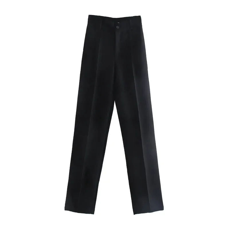 Women Jacket Double Breasted Notched Blazer Office Suit Pantsuit