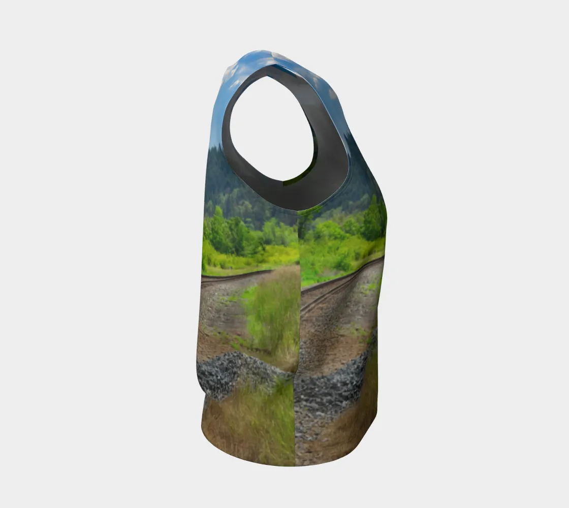 Women's All-Over Loose Long Tank Top - Edworthy Park CPKC Tracks