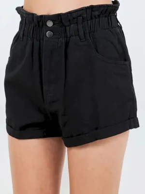 Women's Casual Cotton Black Short