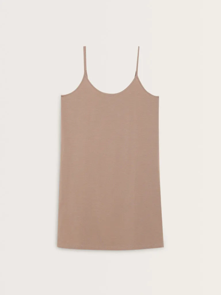 Wunderlove Solid Mauve Cotton Blend Slip