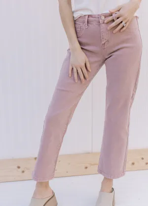 XYZ Mauve Mid Rise Cropped Jeans