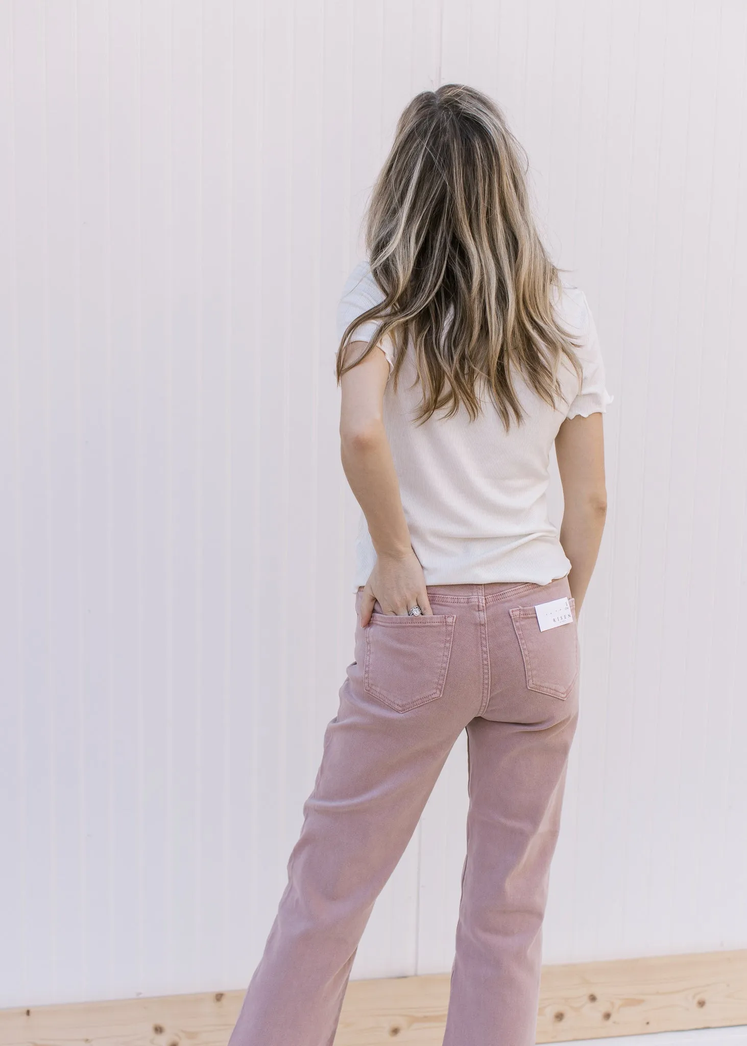 XYZ Mauve Mid Rise Cropped Jeans