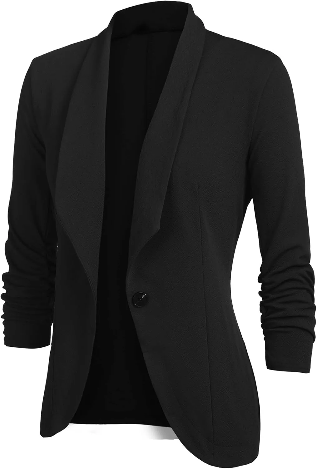 Zeagoo Women's Blazer Elegant 3/4 Sleeve Long Blazer (DE Only)