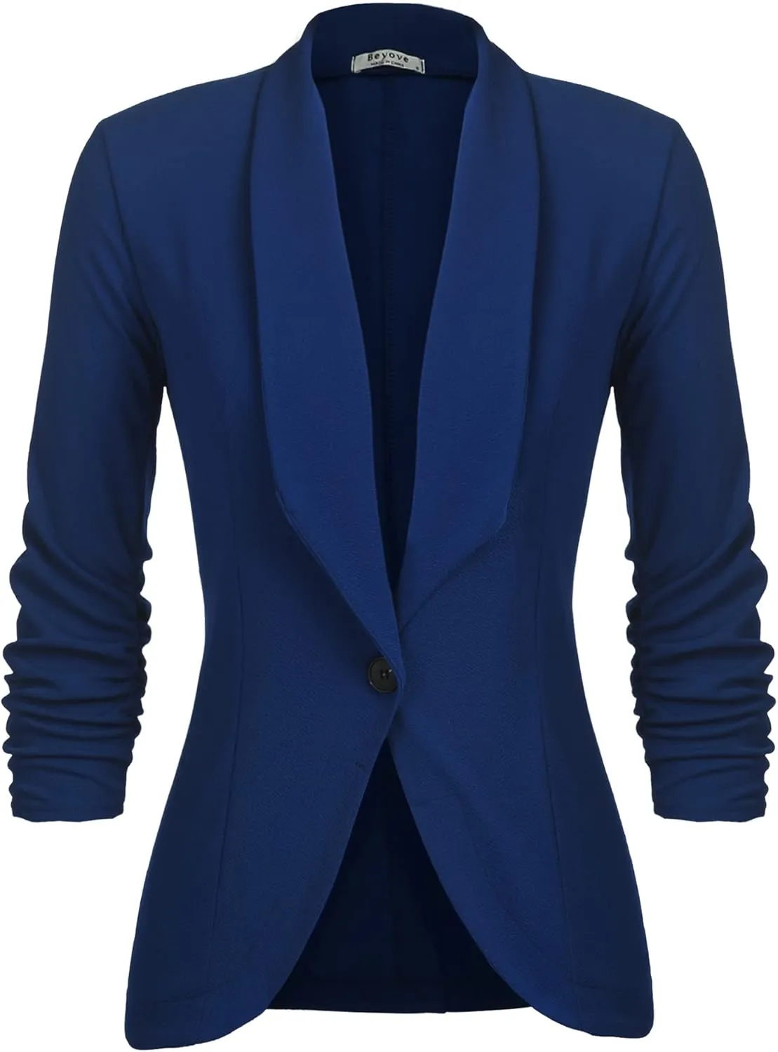 Zeagoo Women's Blazer Elegant 3/4 Sleeve Long Blazer (DE Only)